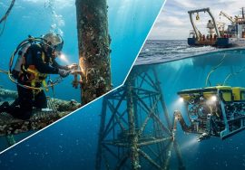 Air Diving Services and ROV inspection for underwater marine projects at Singapore offshore and port infrastructure sites.